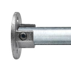 Buiskoppeling Ronde voetplaat met inleg 26,9 mm